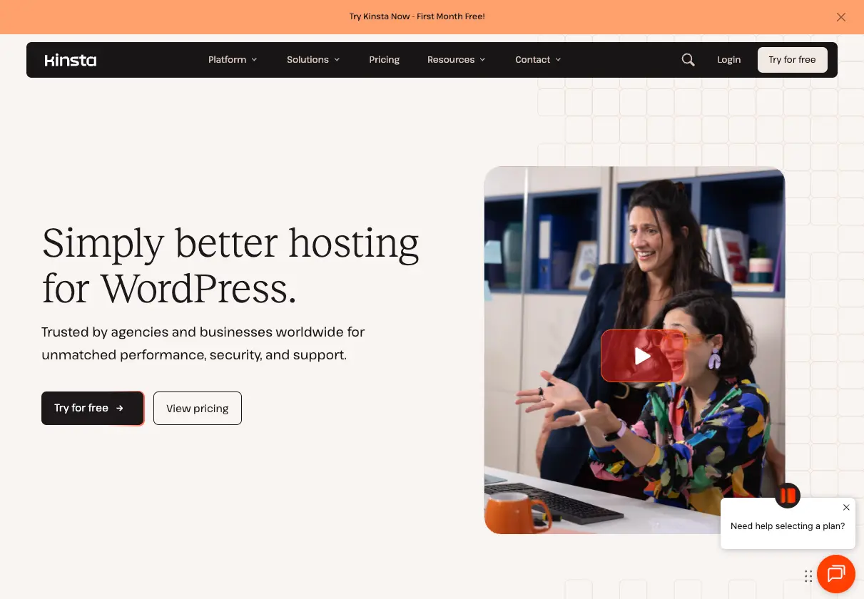 Kinsta Managed WordPress Hosting Dashboard