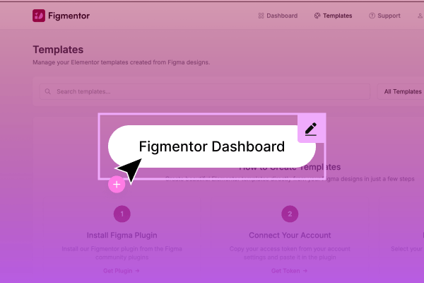 Figmentor Studio dashboard showing export history and management